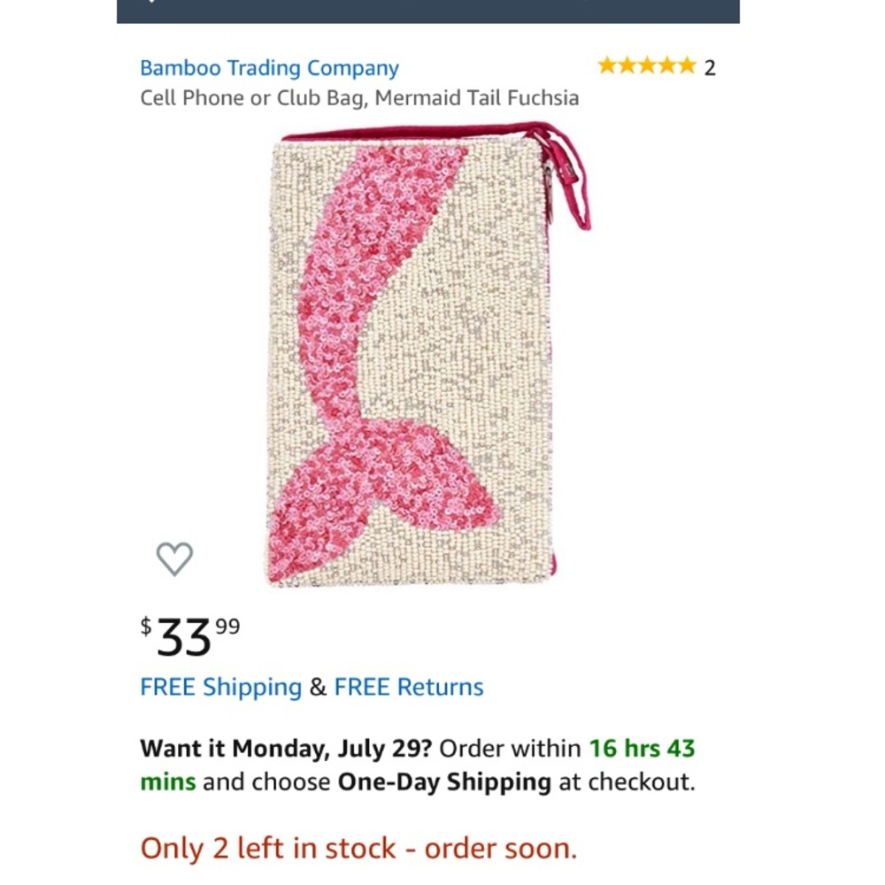 Bamboo Trading Company Mermaid Beaded Wristlet - Picture 8 of 8